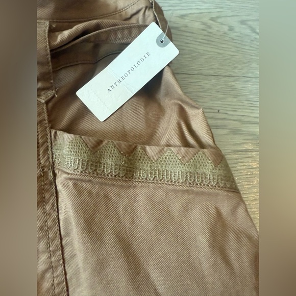 Anthropologie Ellie Embroidered High Rise Utilitu Pants Size 12 - Picture 2 of 6